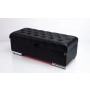 Kufer Pikowany CHESTERFIELD  Eko-Skóra Czarna / Model  Q-6 Rozmiary od 50 cm do 200 cm